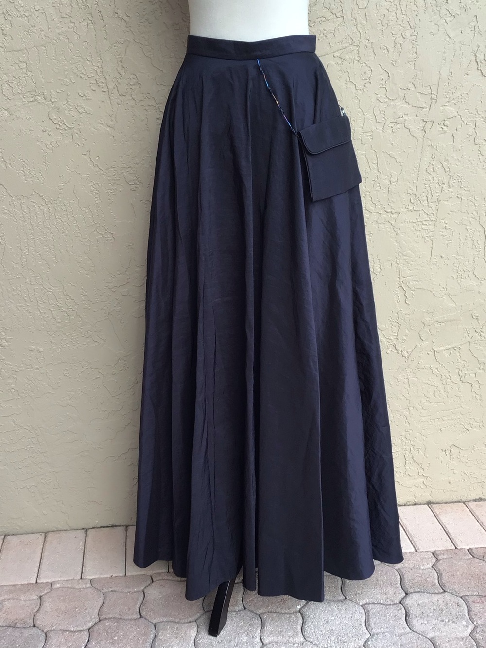 ABS Evening Essentials Vintage Blue Maxi Skirt - Picture 2 of 6